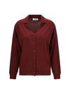 virgin wool cardigan with a collar