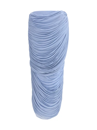 draped midi skirt