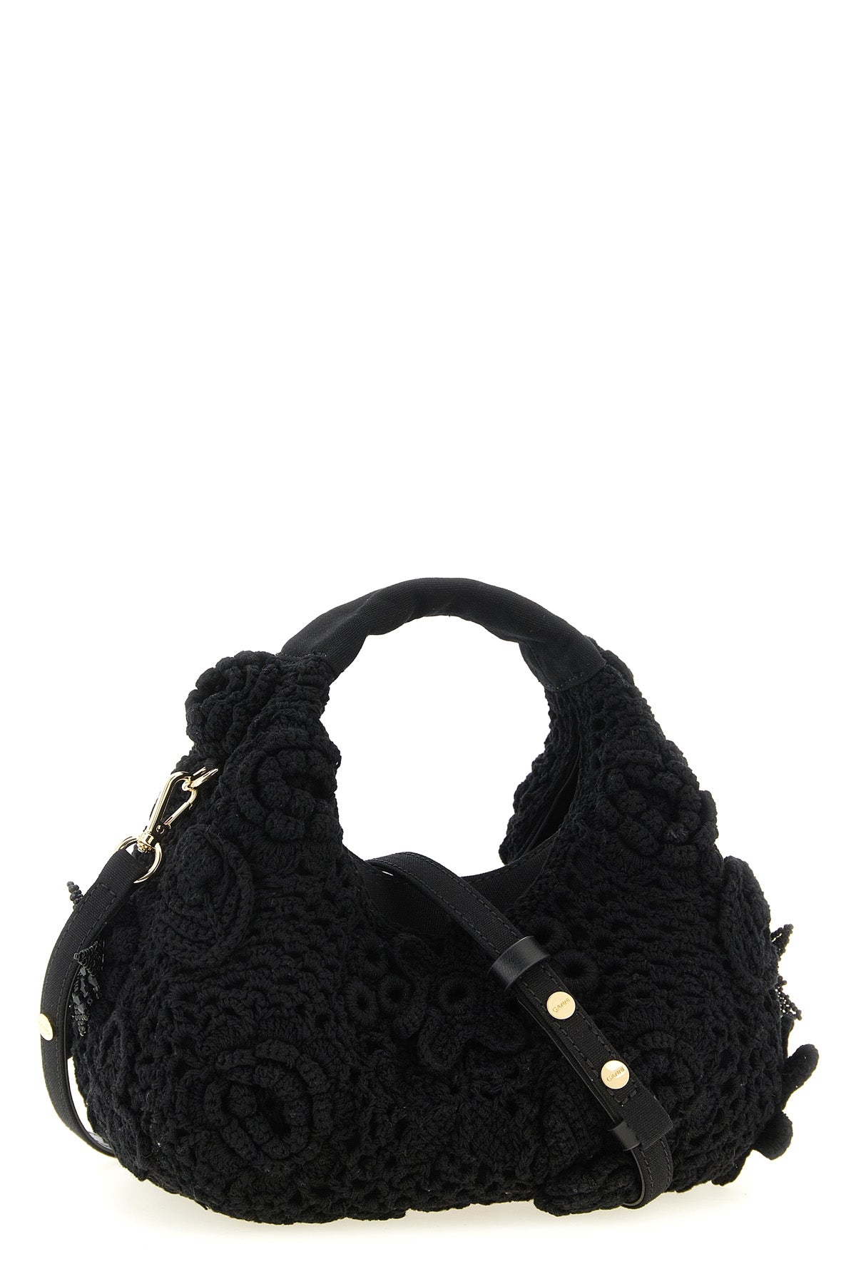 mini hobo crochet cotton handbag