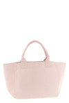 medium shopping bag in woven cotton canvas