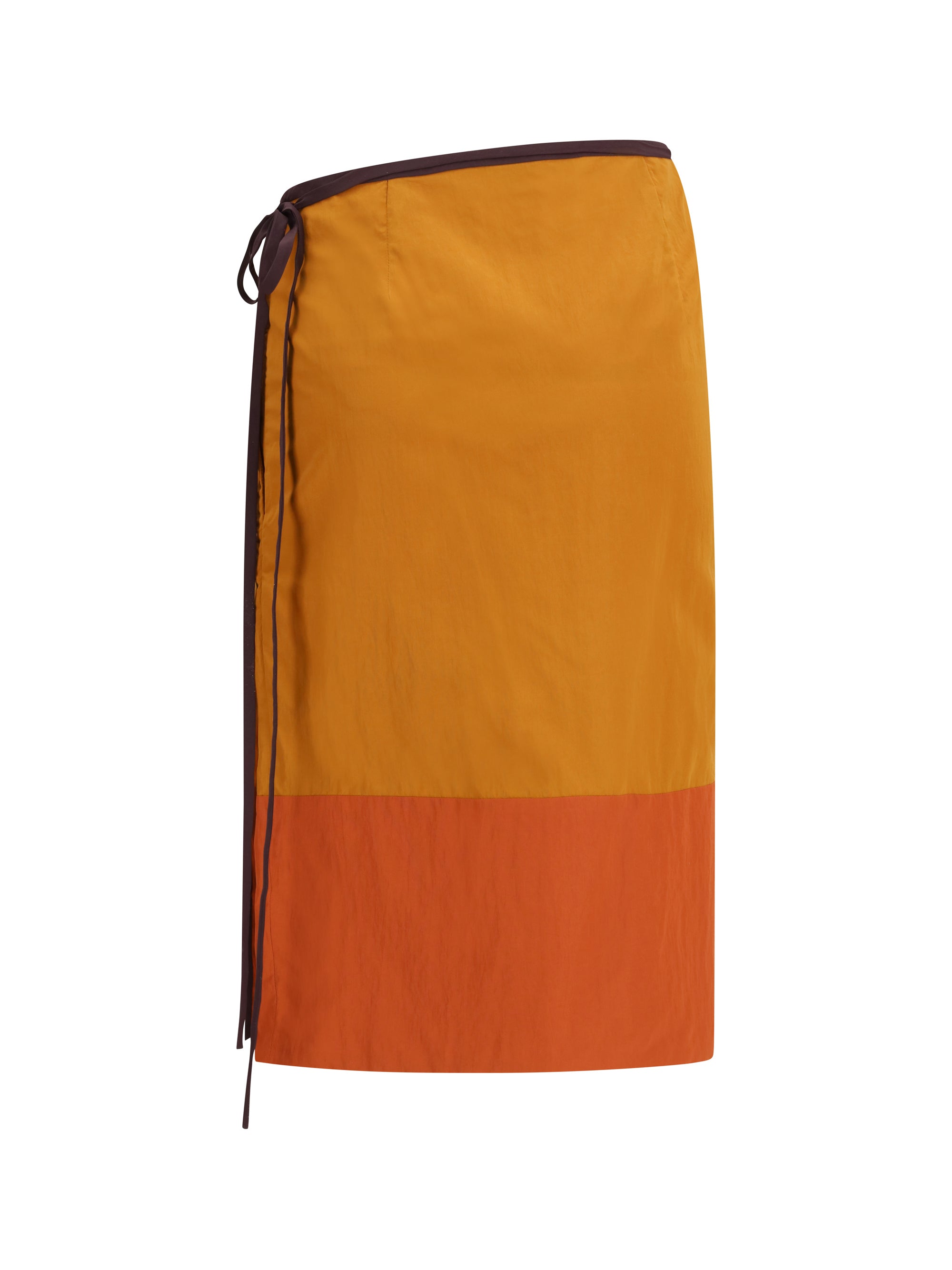SAINT LAURENT 38 tie-detail colour-block skirt 