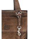 utilitaire shoulder bag in suede calfskin