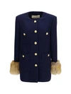 wool tweed caban coat