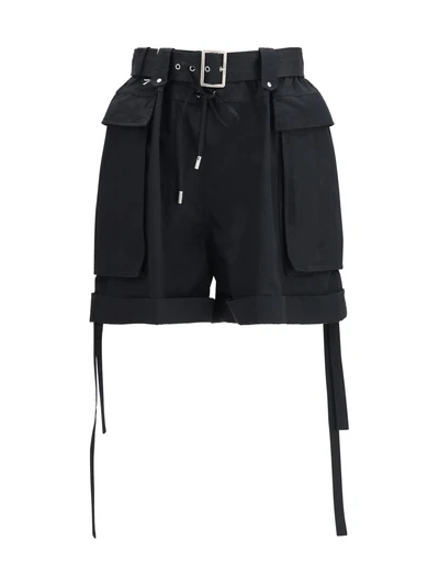 cotton shorts with belt