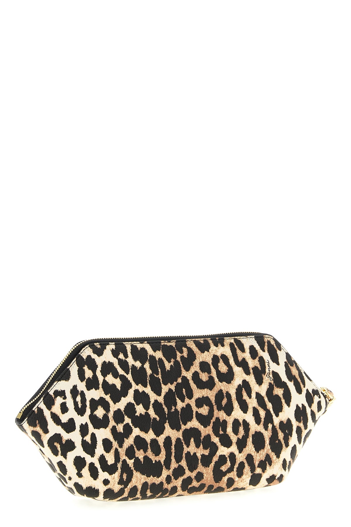 GANNI OS leopard print bou make up beauty case