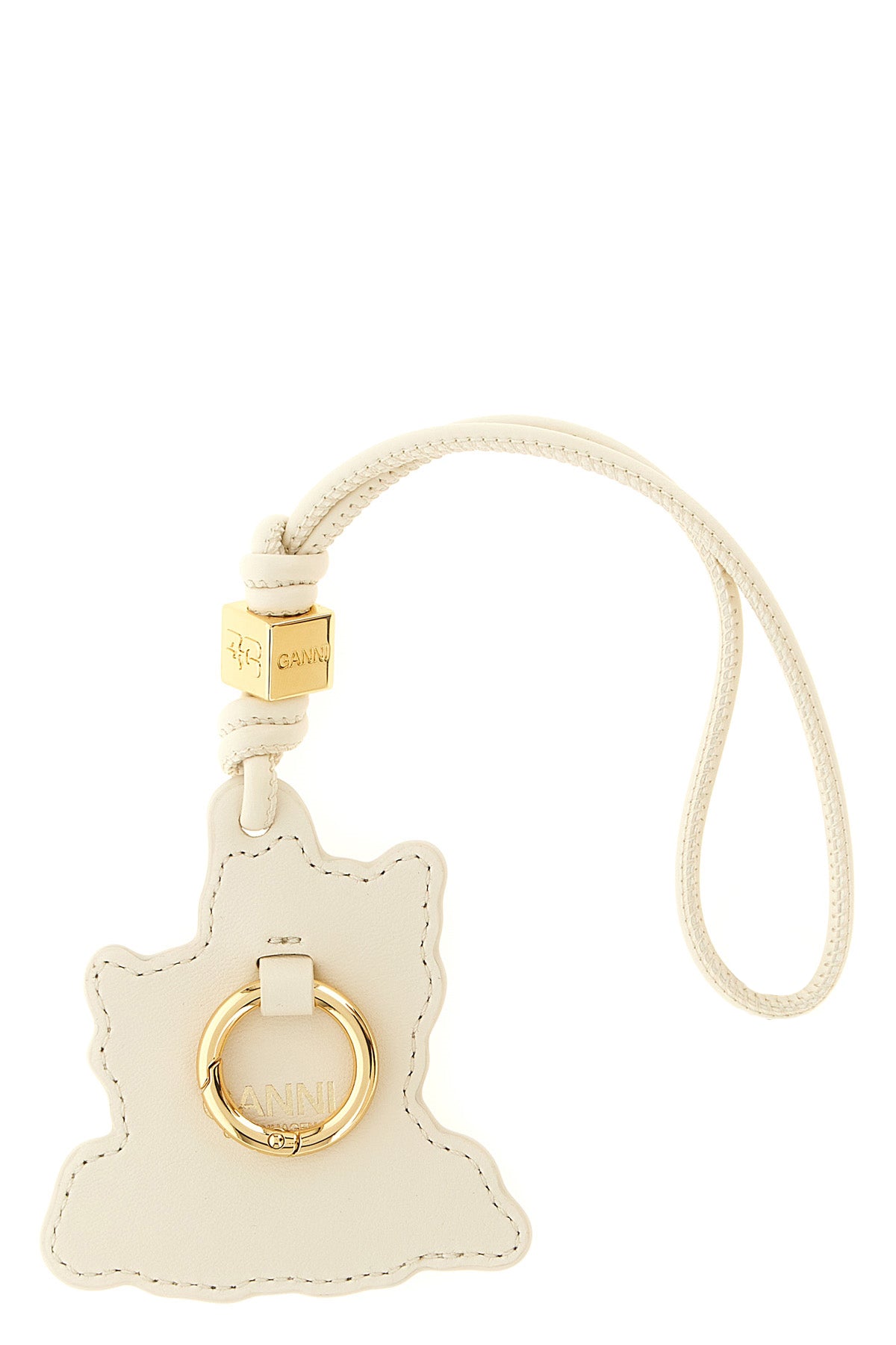 GANNI OS pony leather keyring