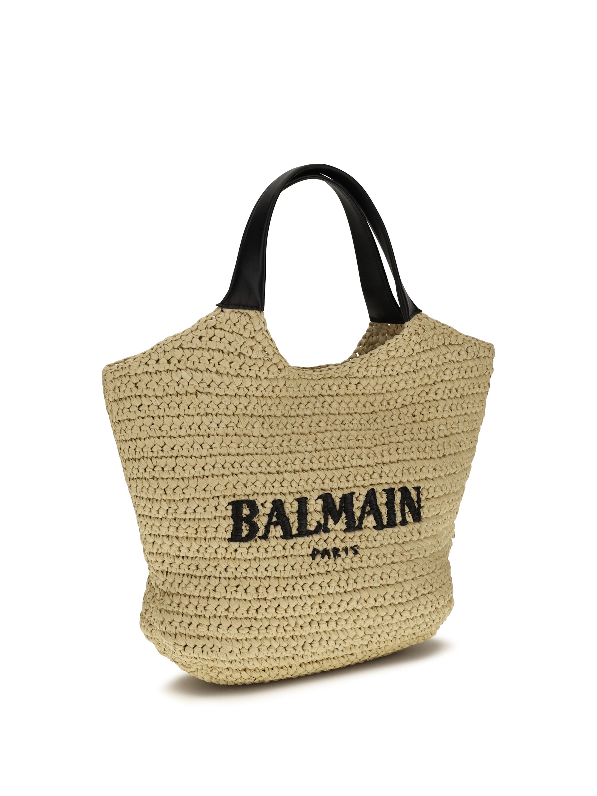 BALMAIN OS mini crochet tote bag