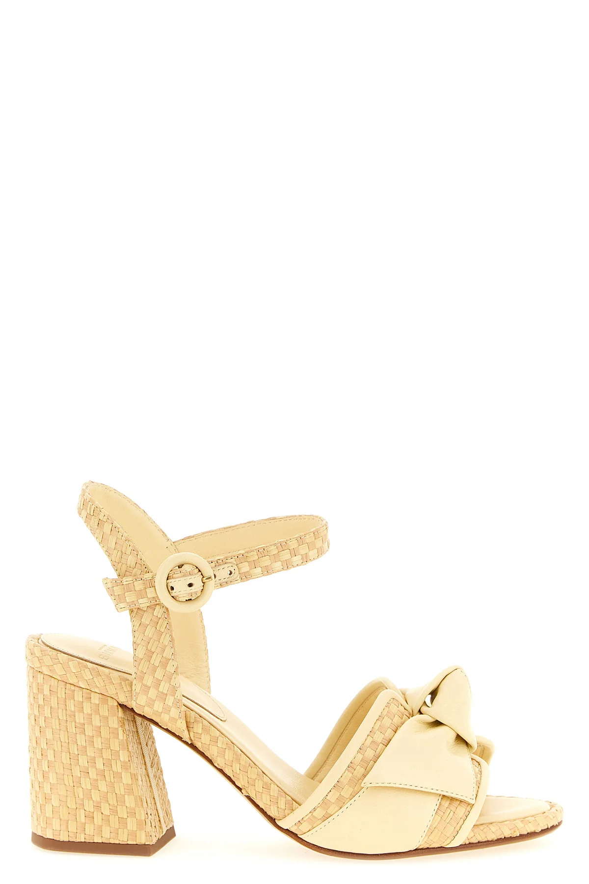 ALEXANDRE BIRMAN 37 maxi clarita sandals in two-tone natural raffia woven