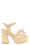maxi clarita sandals in two-tone natural raffia woven