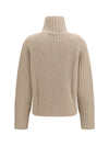 ribbed troyer sweater with zip