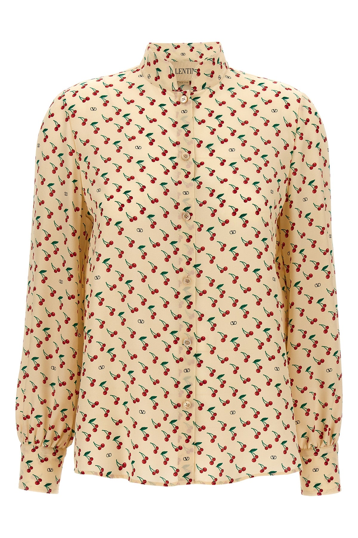 all-over crepe de chine silk shirt