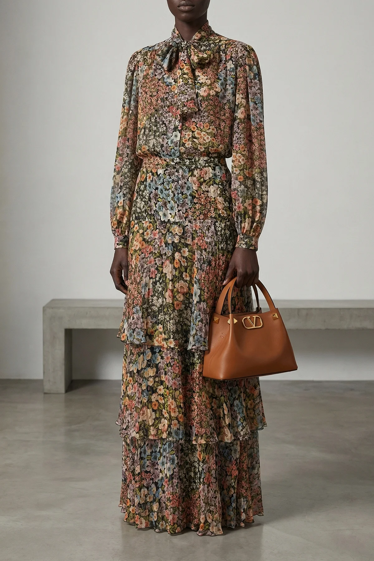 all-over après lhiver - fiorellini print semi-transparent silk shirt