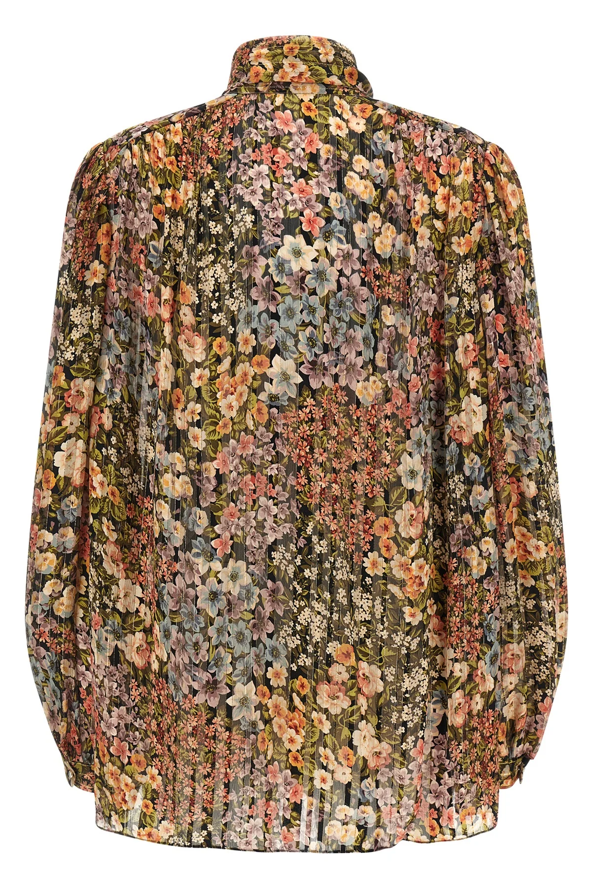 all-over après lhiver - fiorellini print semi-transparent silk shirt