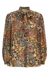 all-over après lhiver - fiorellini print semi-transparent silk shirt