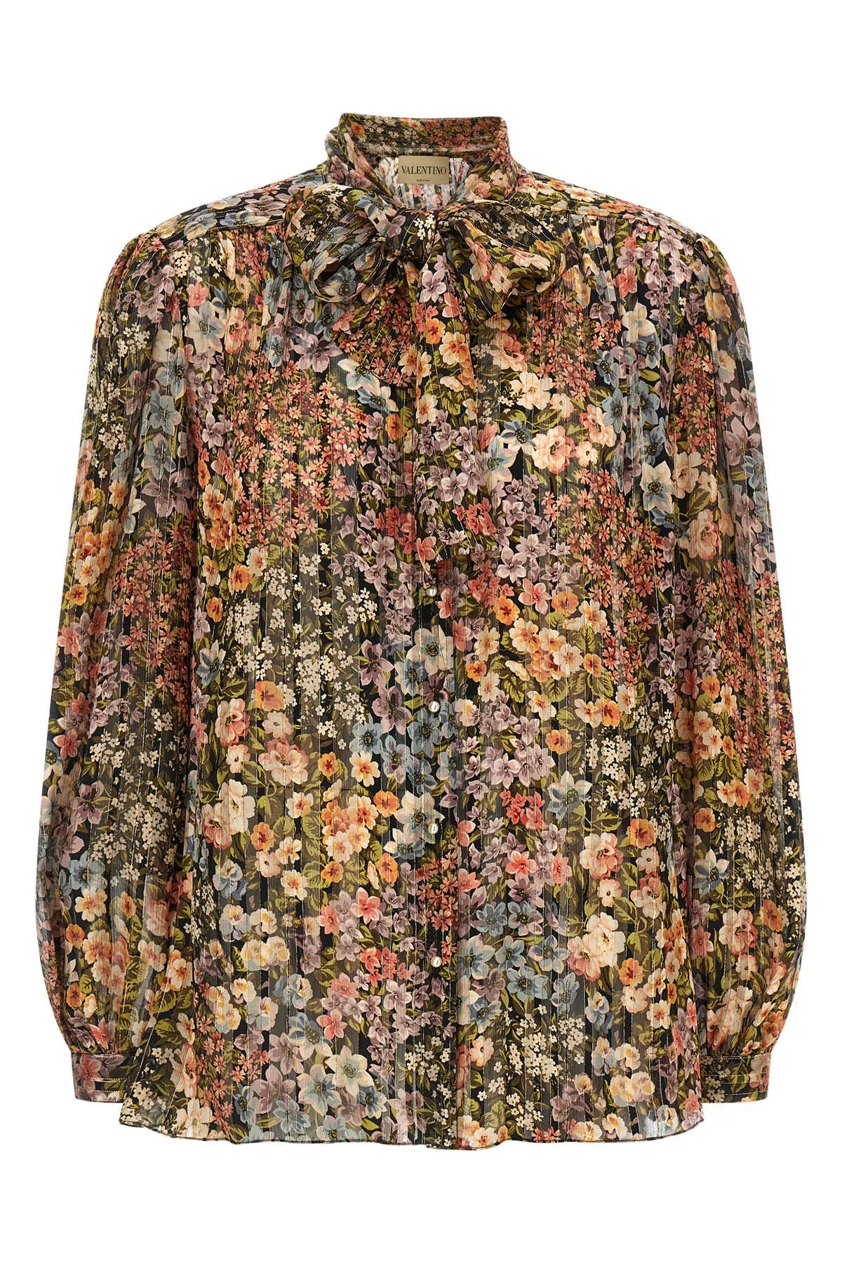 all-over après lhiver - fiorellini print semi-transparent silk shirt