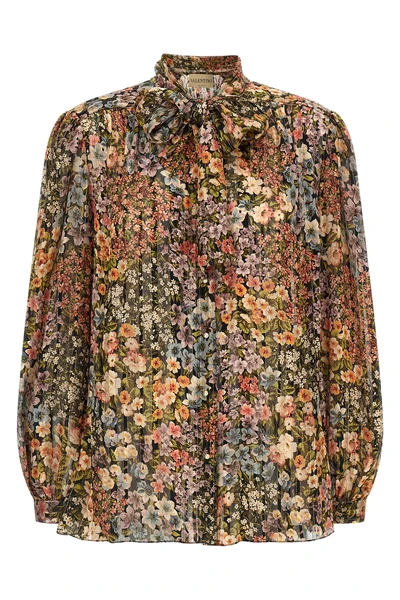 all-over après lhiver - fiorellini print semi-transparent silk shirt