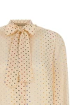 all-over stelline muticolor starry print silk shirt