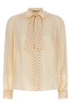 all-over stelline muticolor starry print silk shirt