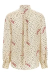 bollicine plusdepois print crepe de chine silk shirt
