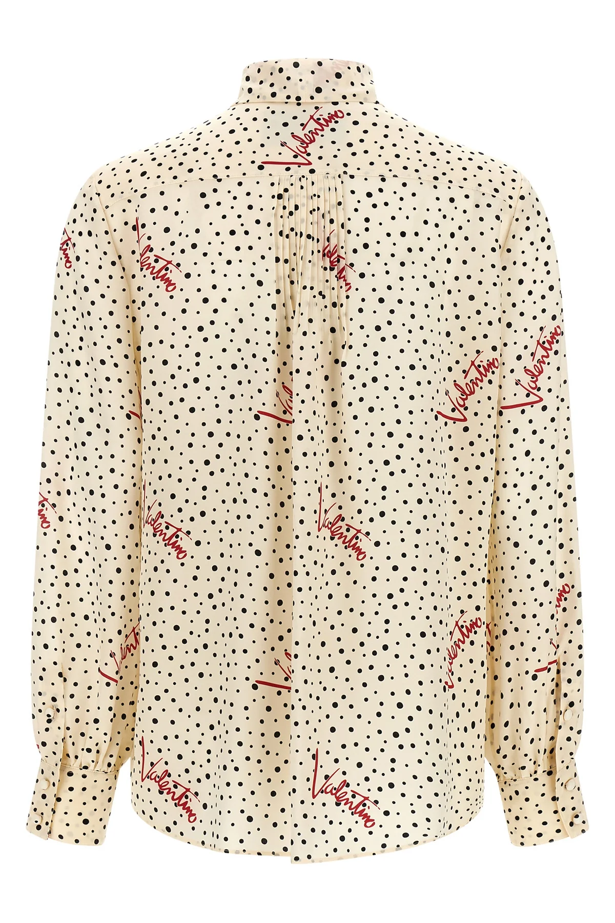 bollicine plusdepois print crepe de chine silk shirt