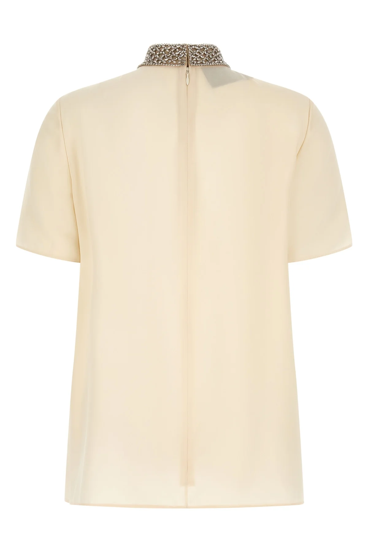 VALENTINO GARAVANI 40 the valentino garavani short-sleeved top is made of fine crêpe de chine silk