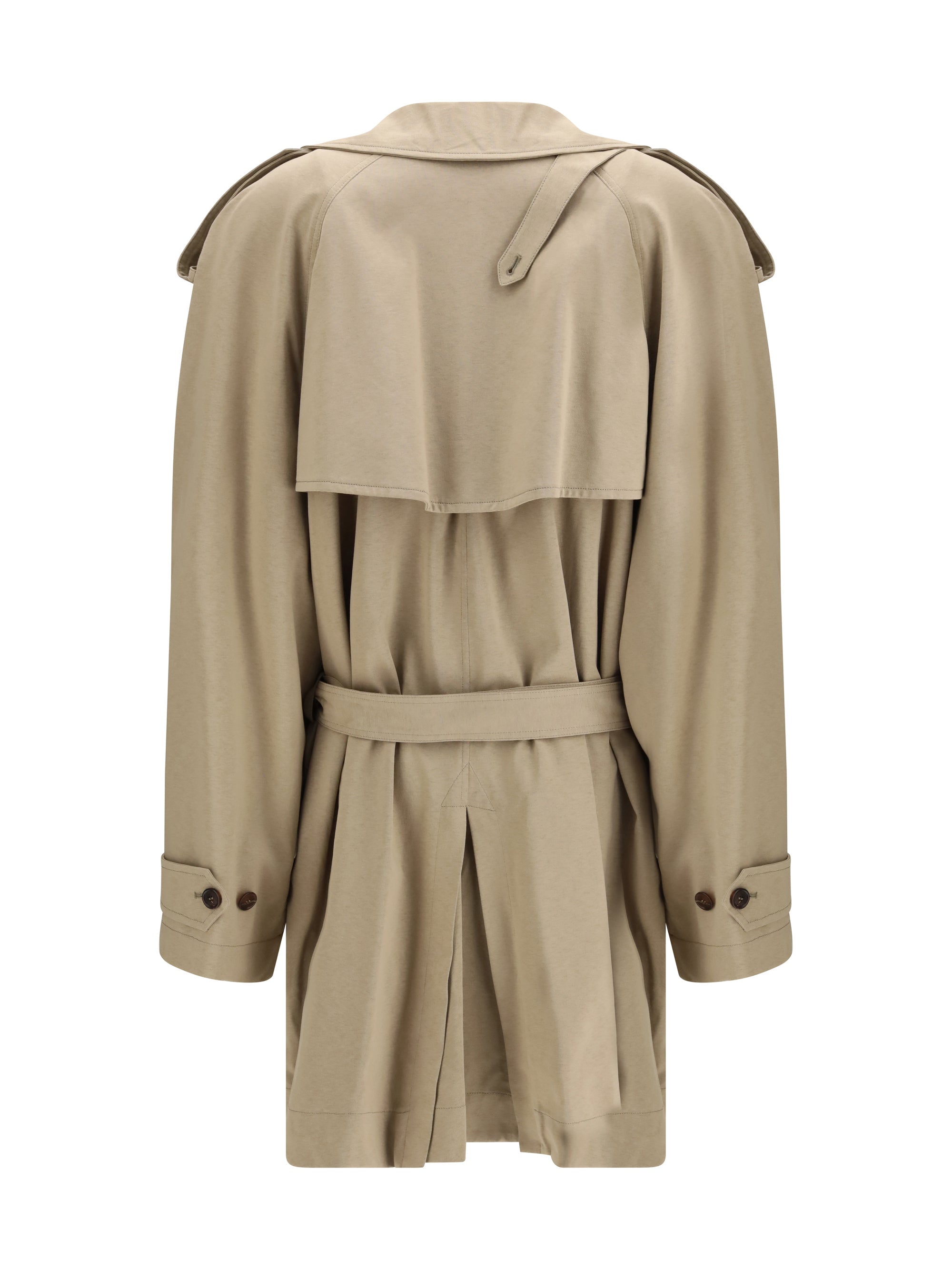 BALENCIAGA M belted double-breasted trench coat