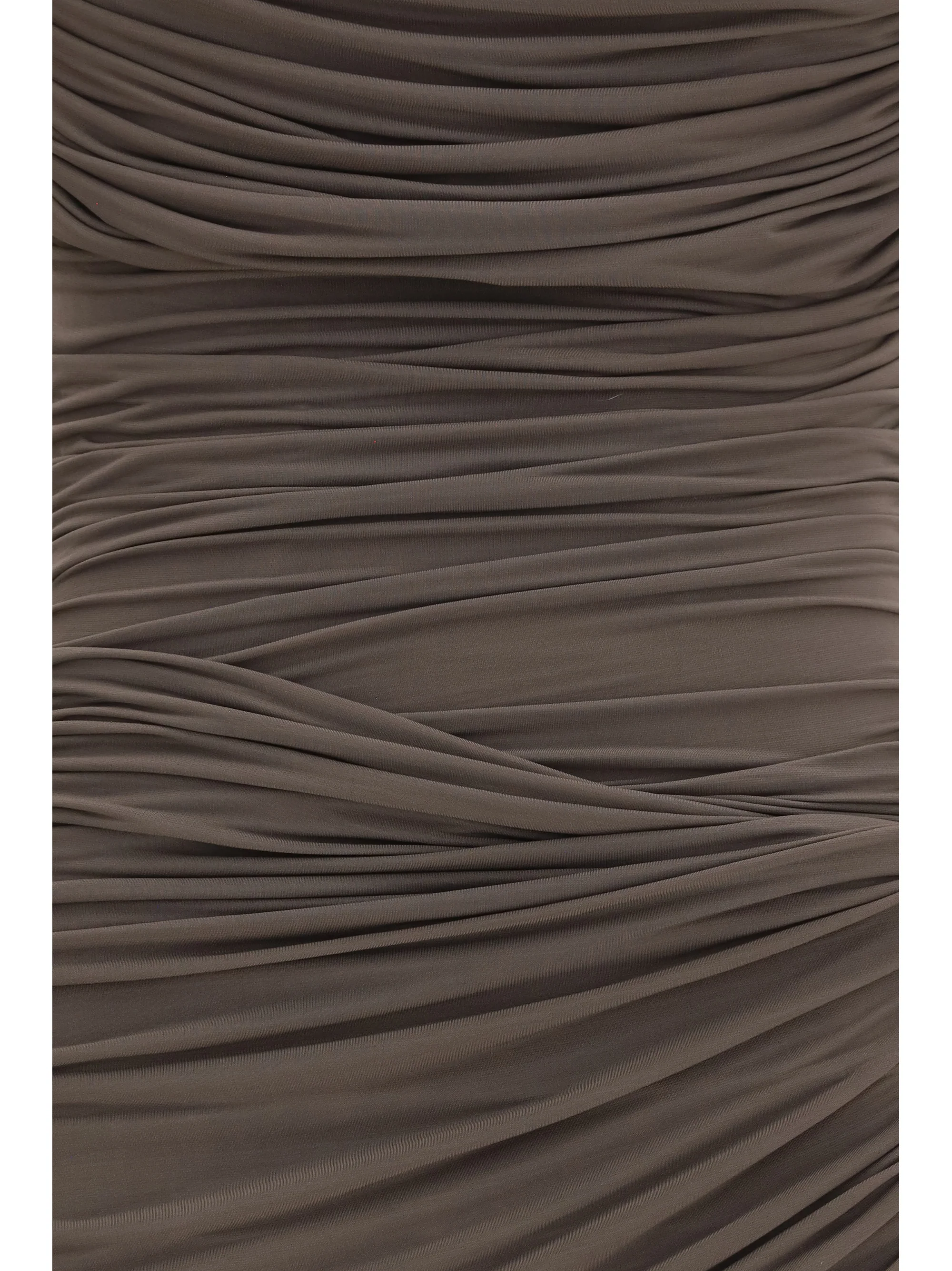 draped high-neck dress