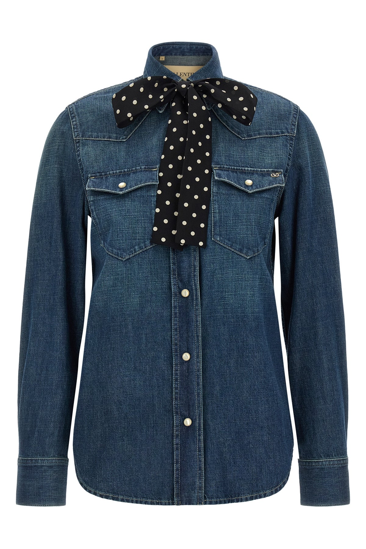 VALENTINO GARAVANI 38 the valentino garavani denim shirt redefines the codes of casual wear through a