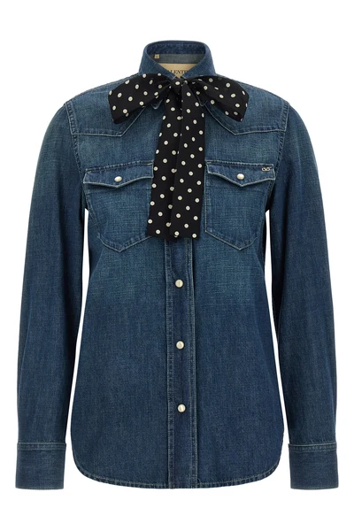 the valentino garavani denim shirt redefines the codes of casual wear through a