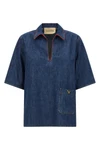 the valentino garavani denim shirt combines casual aesthetics
