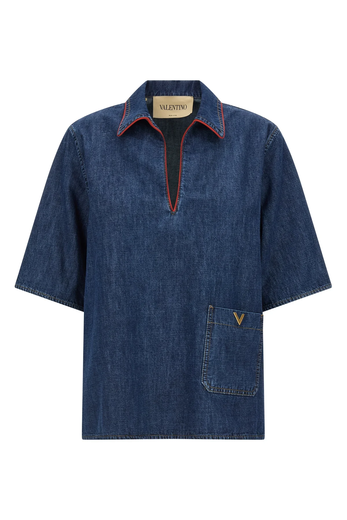 the valentino garavani denim shirt combines casual aesthetics
