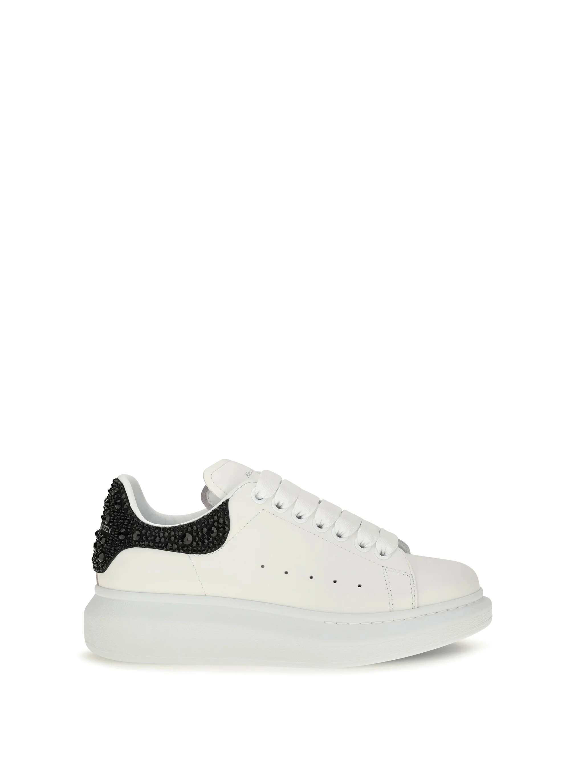 ALEXANDER MCQUEEN 35 oversized sneakers with suede heel and crystal details