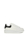 oversized sneakers with suede heel and crystal details