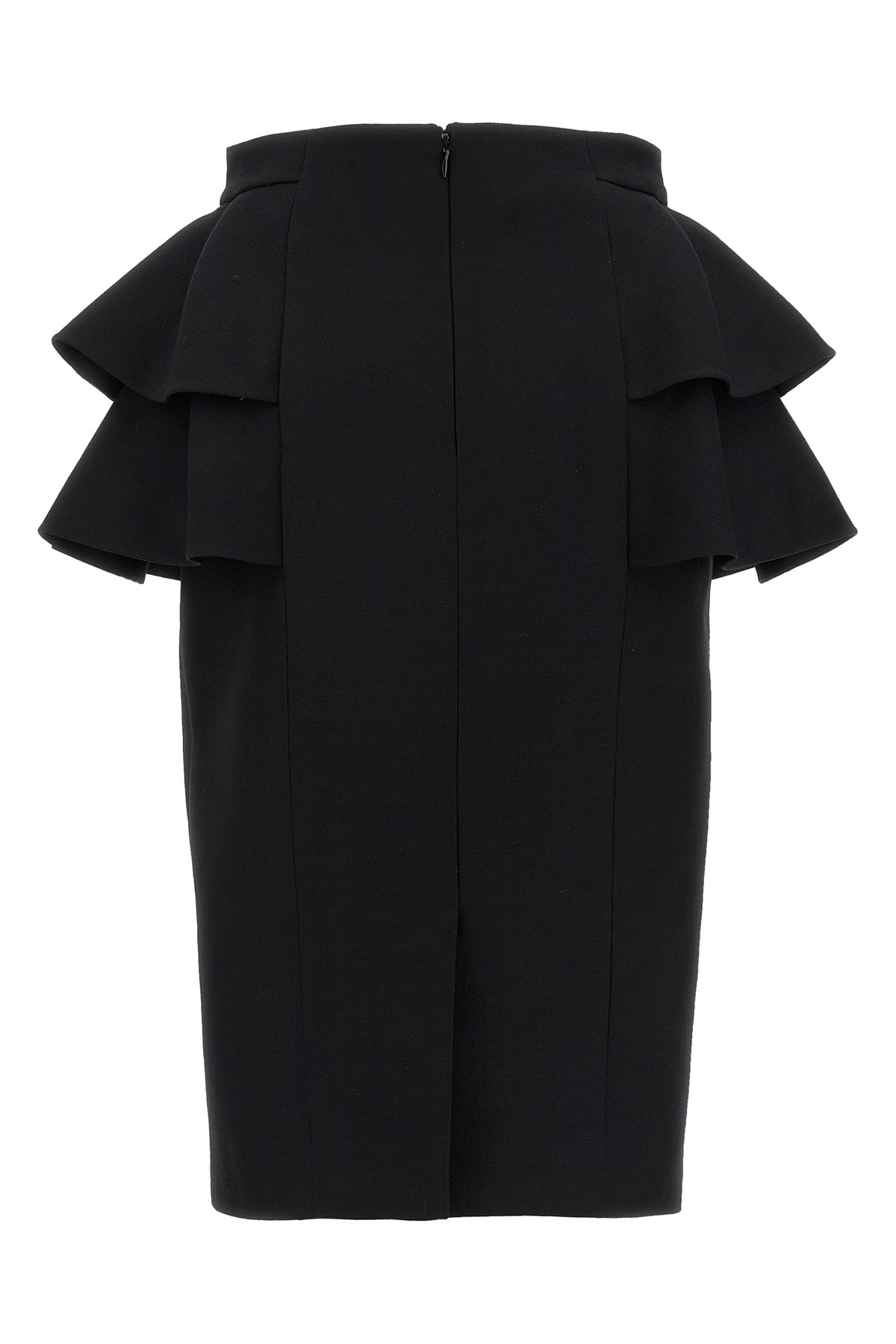 VALENTINO GARAVANI 42 midi skirt in wool and silk blend crepe couture