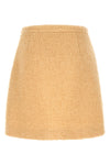 curly wool tweed mini skirt