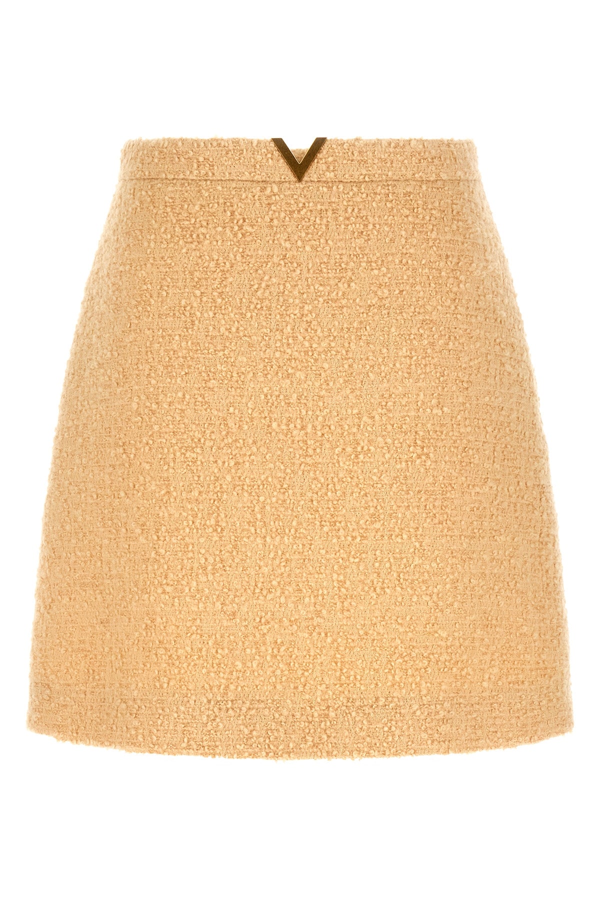 VALENTINO GARAVANI 38 curly wool tweed mini skirt