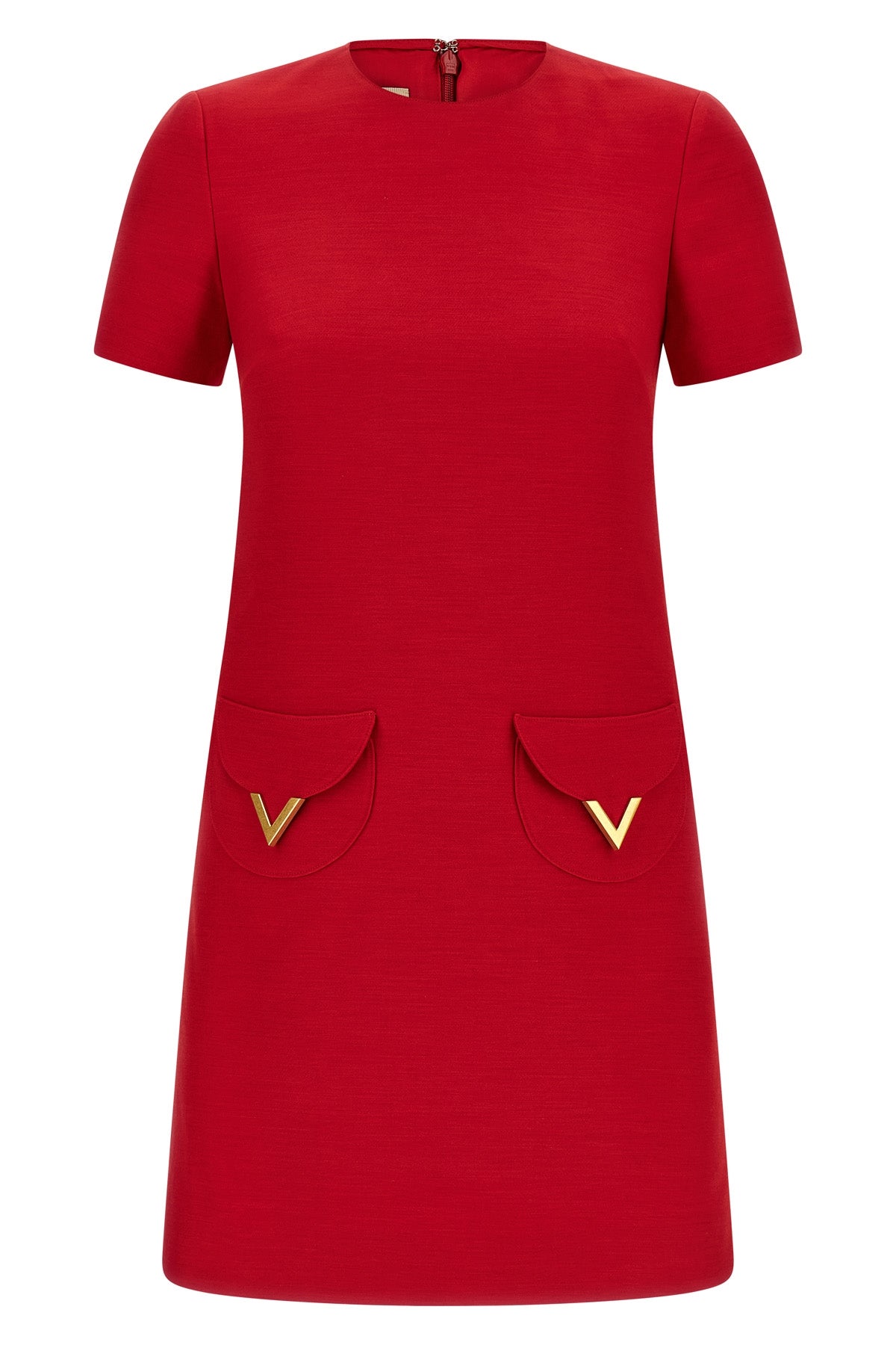 VALENTINO GARAVANI 38 solid crêpe couture mini dress
