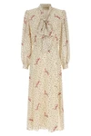 all over bollicine plusdepois crepe de chine print crepe de chine midi dress
