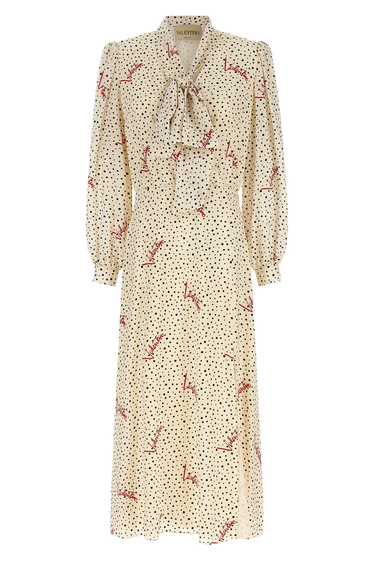 all over bollicine plusdepois crepe de chine print crepe de chine midi dress