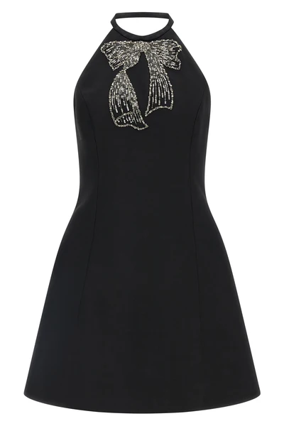 the valentino garavani crepe couture mini dress redefines the codes of the eveni