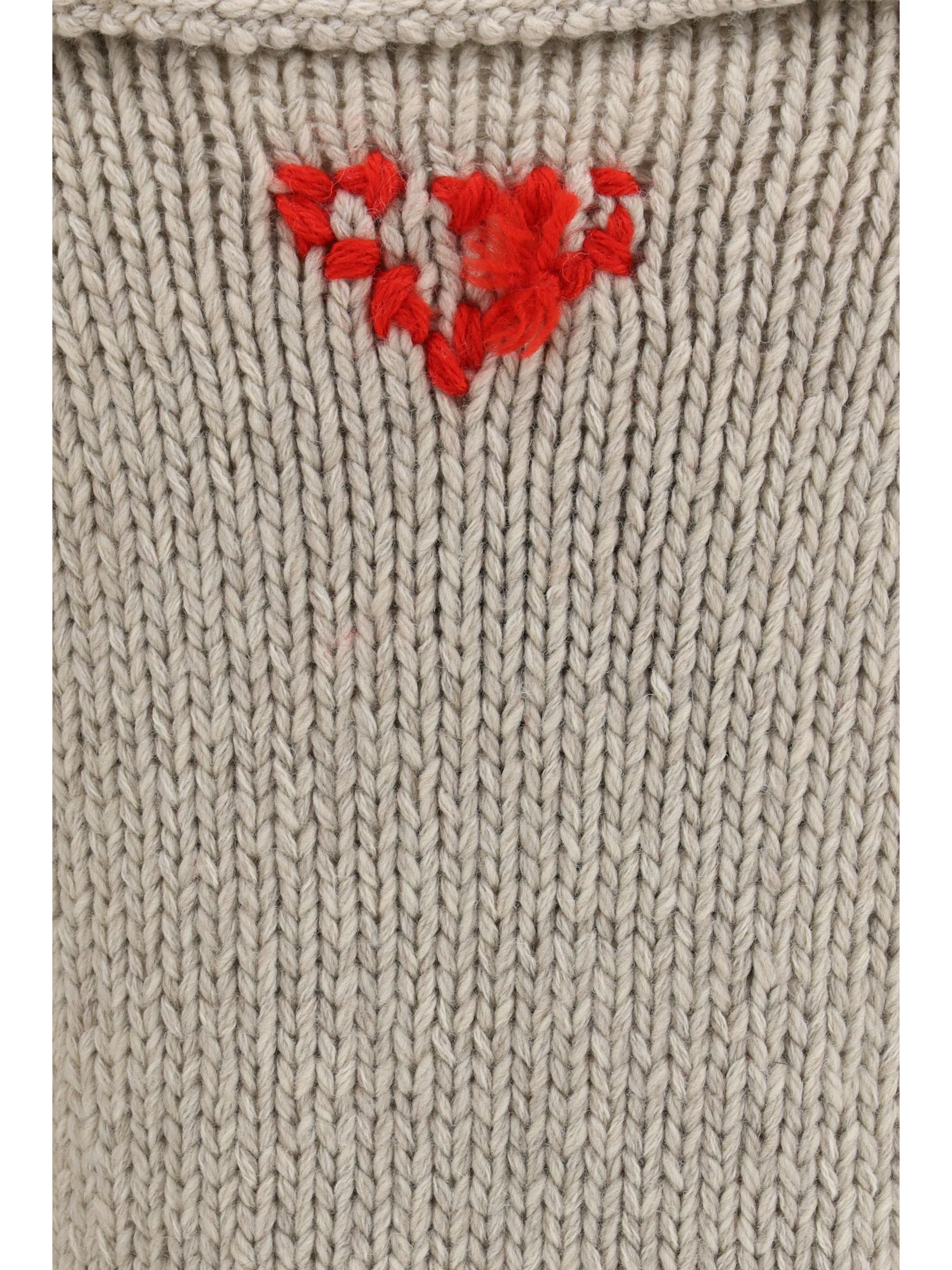 wool zip cardigan