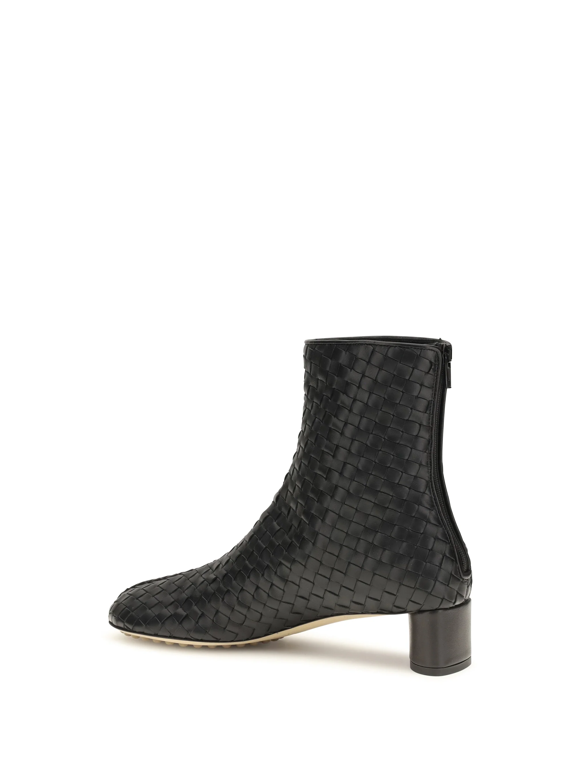 cherry intrecciato ankle boots