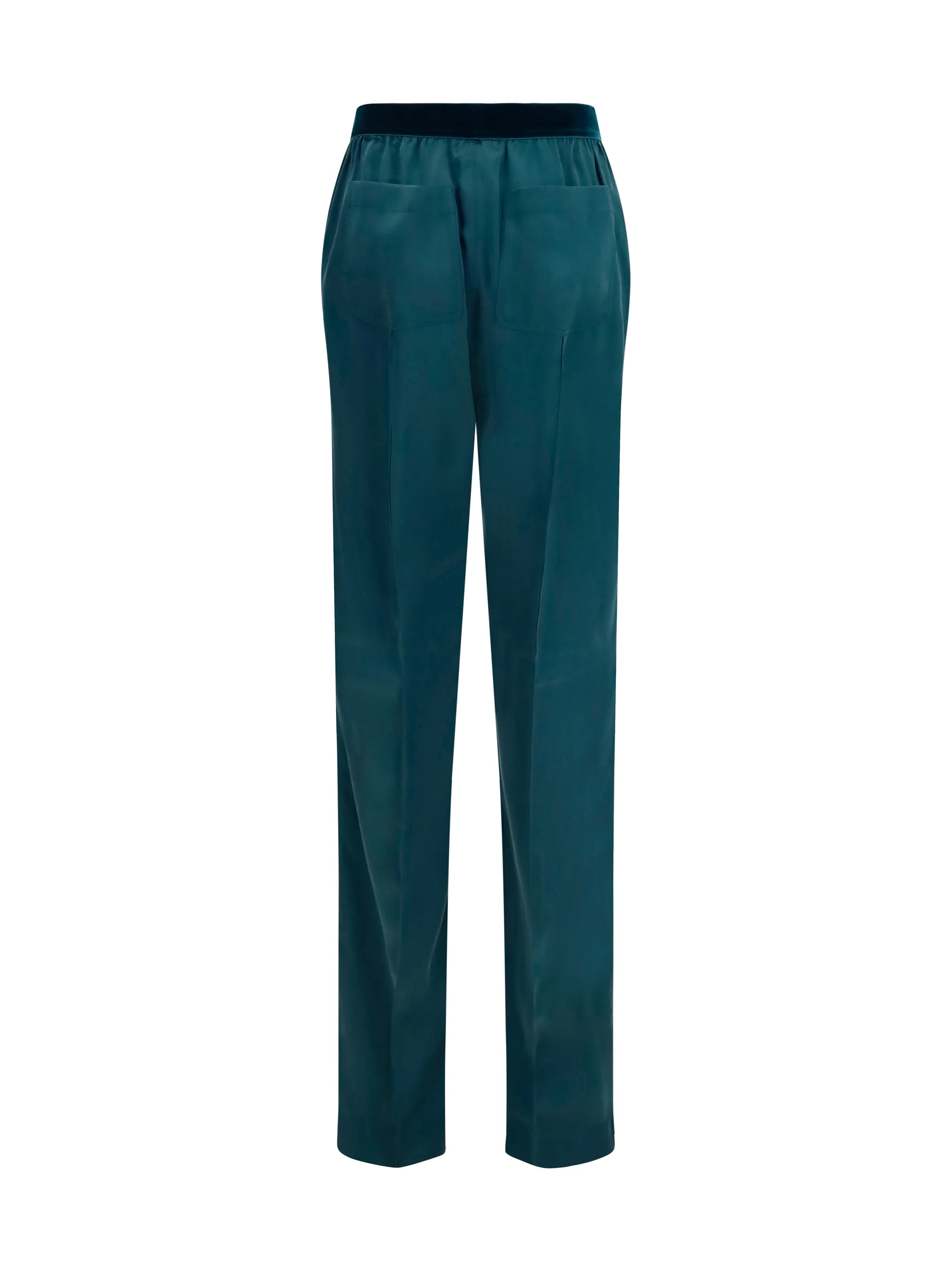 stretch silk satin pants