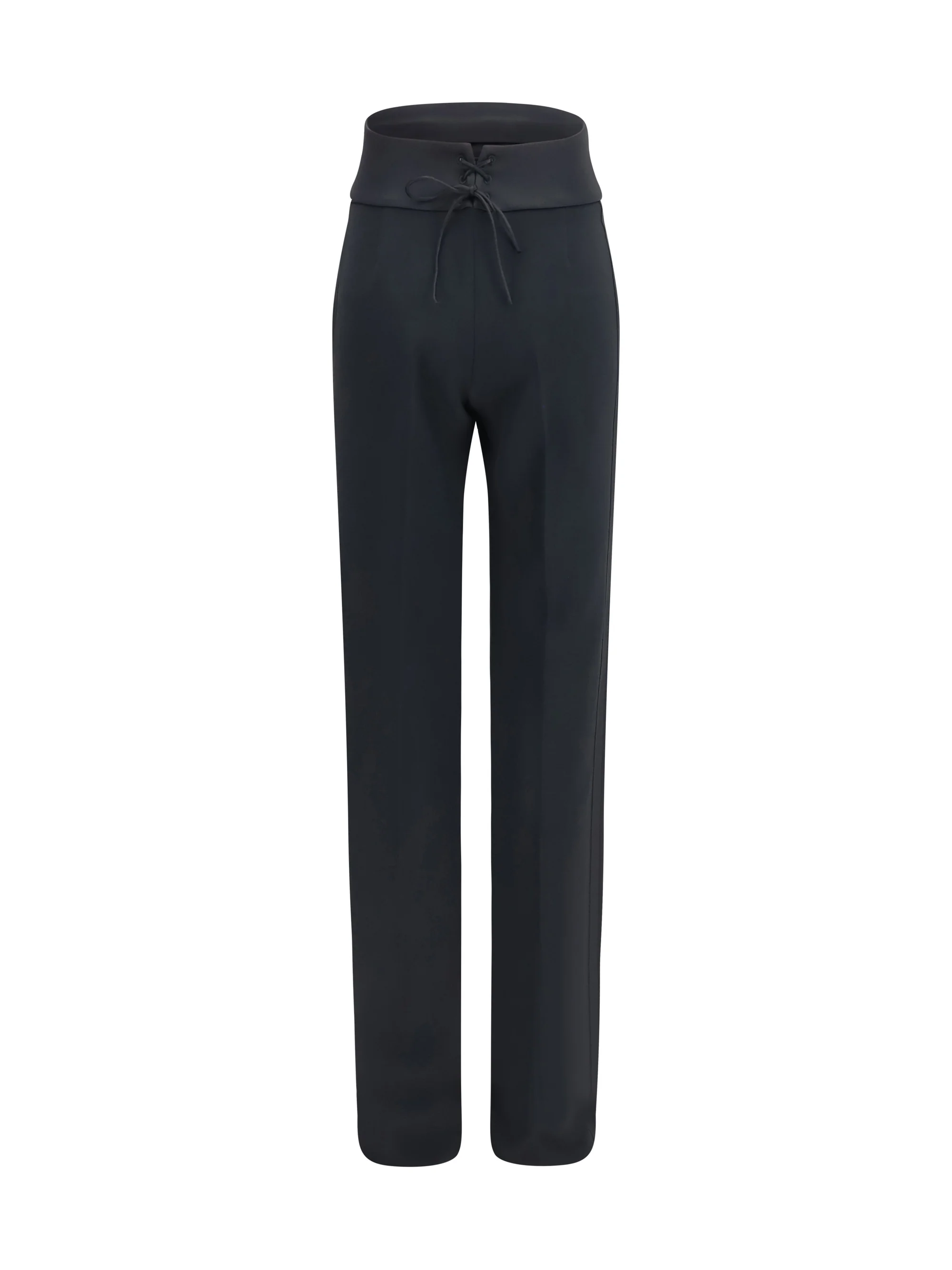 satin high-waisted pants