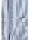 striped silk pj shirt