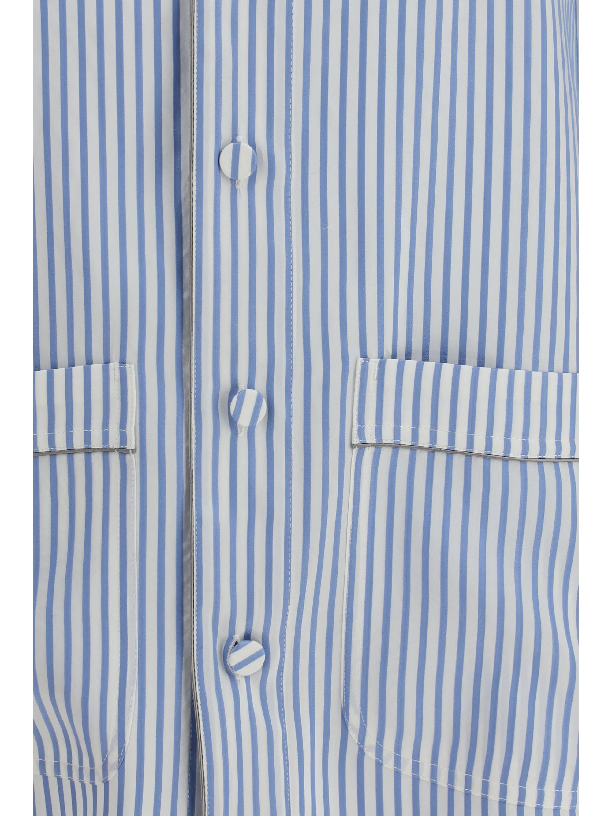 striped silk pj shirt