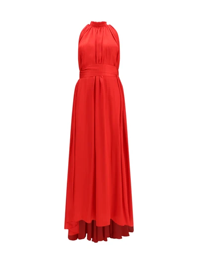 belted pleated dress