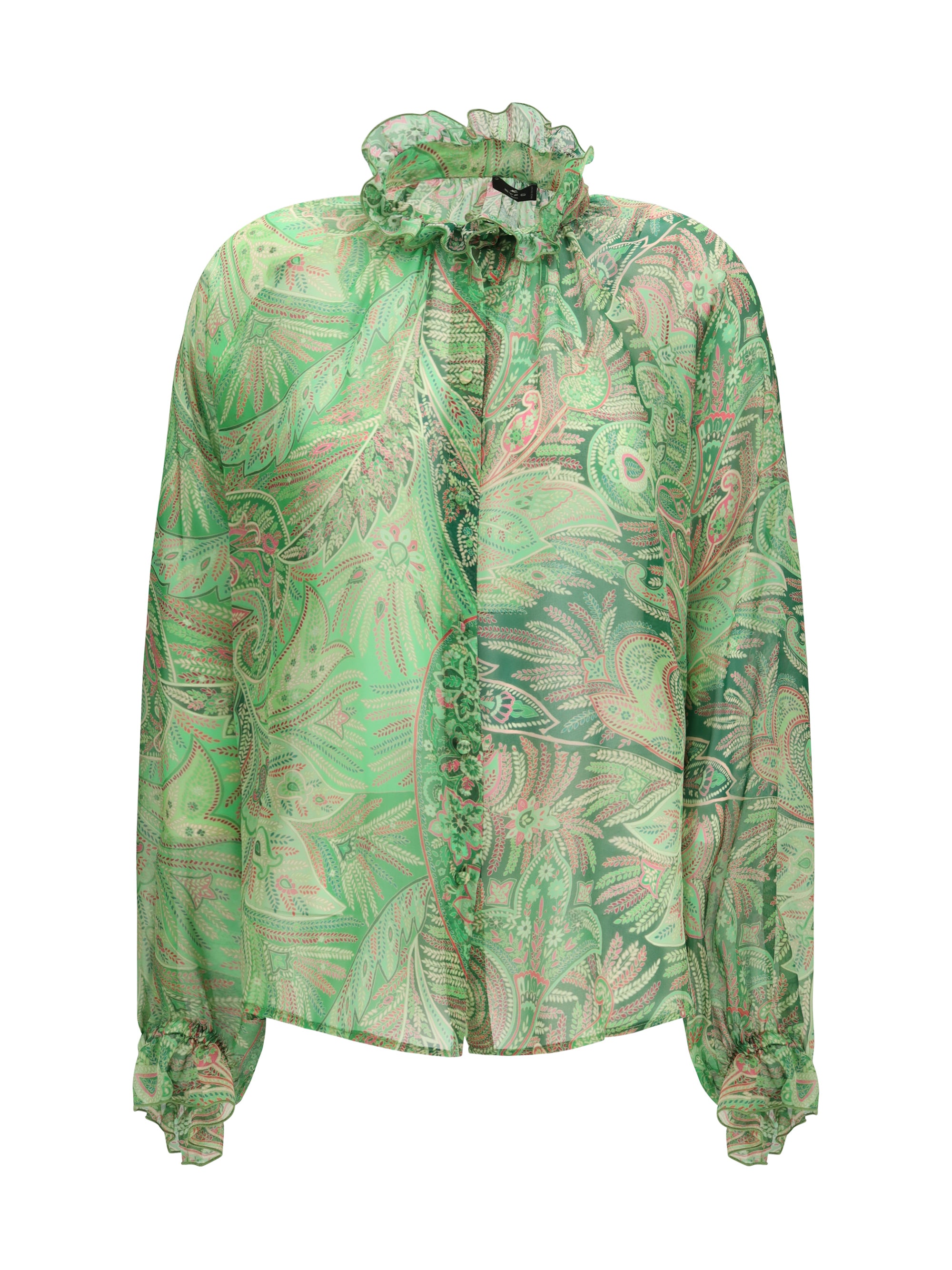 ETRO 40 paisley ruffled shirt