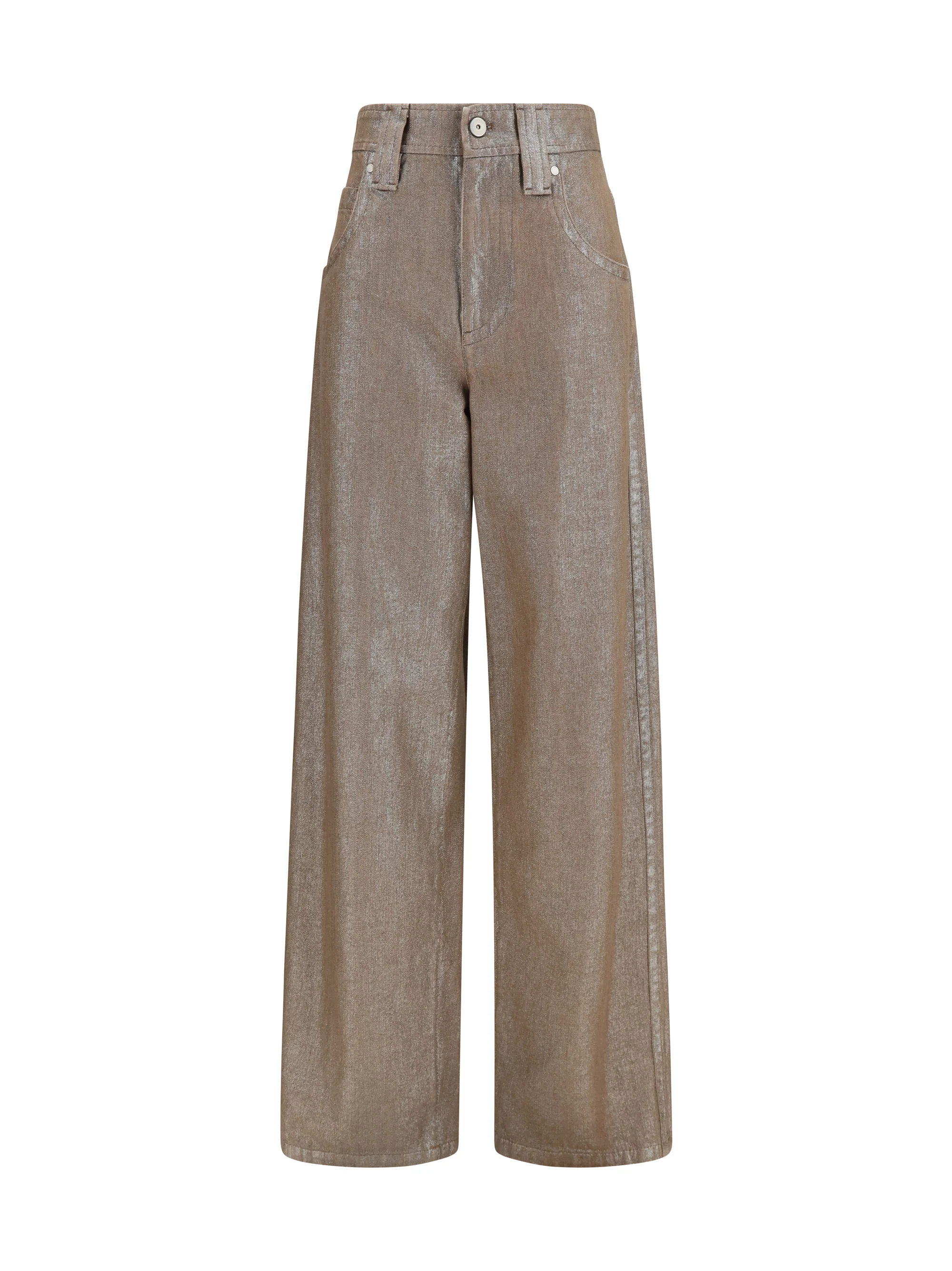 BRUNELLO CUCINELLI 40 lurex wide-leg jeans