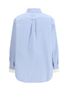 layered button-up shirt